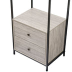 Alva Open Wardrobe with 2 Drawers 3 Piece Bedroom Set
