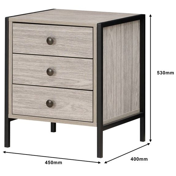Alva Open Wardrobe with 2 Drawers 3 Piece Bedroom Set