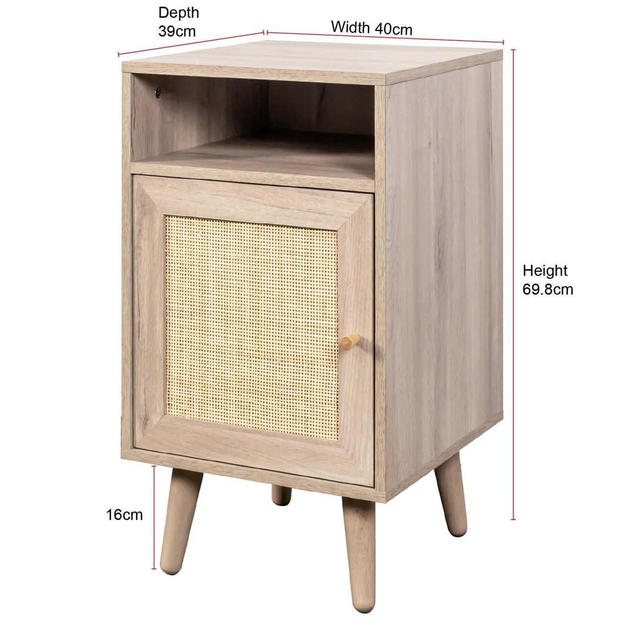 Willow Rattan 3 Door Wardrobe 3 Piece Bedroom Set