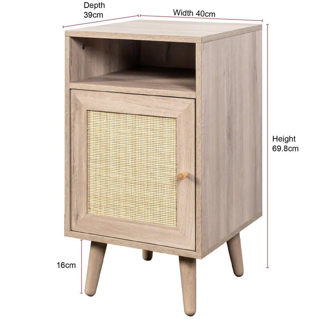 Willow Rattan 3 Door Wardrobe 3 Piece Bedroom Set
