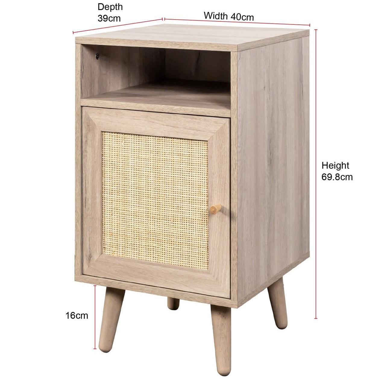 Willow Rattan 2 Door Wardrobe 3 Piece Bedroom Set