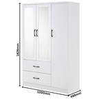 Paddington 3 Door Wardrobe & 7 Drawer Chest 3 Piece Set