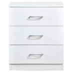 Highbury 3 Drawer Chest of Drawers & 1 Drawer Bedside 2 Piece Bedroom Set