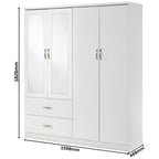 Paddington 4 Door Wardrobe & 7 Drawer Chest 3 Piece Bedroom Set