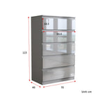 Soho 2 Door Wardrobe & 5 Drawer Chest High Gloss 3 Piece Bedroom Set