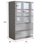 Soho 3 Door Wardrobe, 5 Drawer Chest & Bedside Tables 4 Piece Bedroom Set