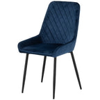 Athens Dining Set with 4 Avery Velvet Chairs - Seconique