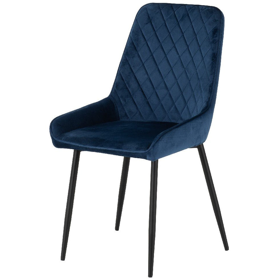 Athens Dining Set with 4 Avery Velvet Chairs - Seconique