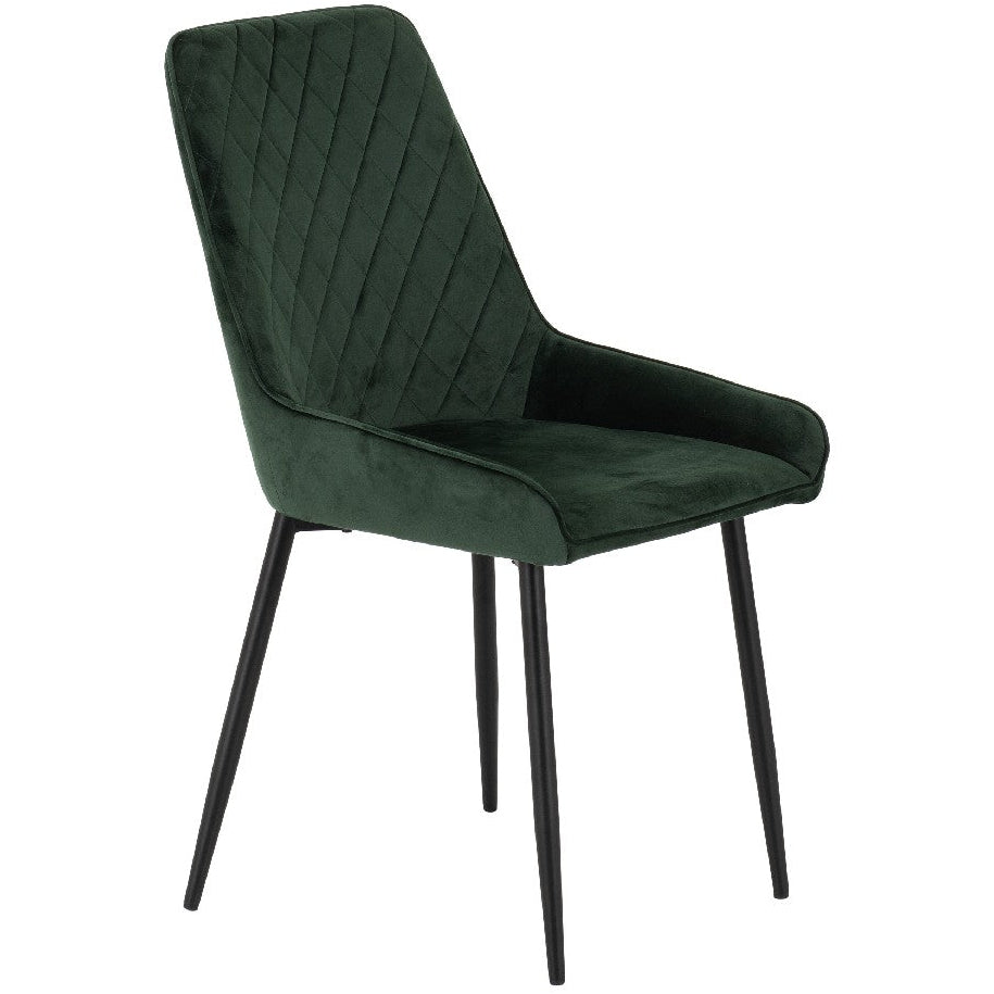 Athens Dining Set with 4 Avery Velvet Chairs - Seconique