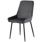 Athens Dining Set with 4 Avery Velvet Chairs - Seconique