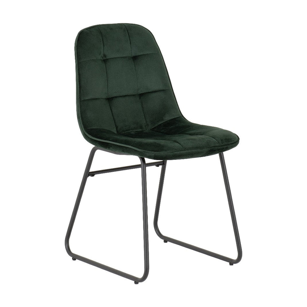 Athens Dining Set with 4 Lukas Velvet Chairs - Seconique