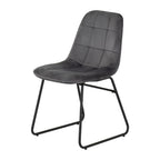 Athens Dining Set with 4 Lukas Velvet Chairs - Seconique