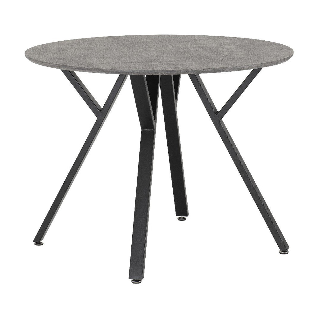 Athens Round Dining Set with 4 Avery Chairs - Seconique