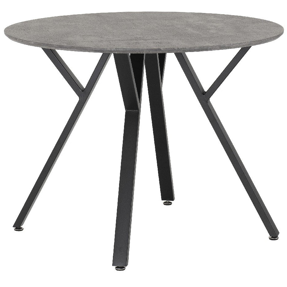 Athens Round Dining Set with 4 Avery Chairs - Seconique