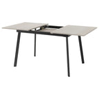 Avery Extending Dining Set with 4 Velvet Chairs - Seconique