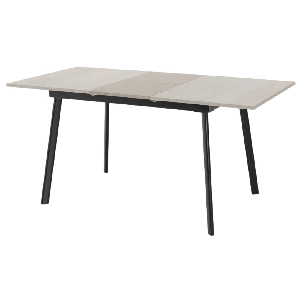Avery Extending Dining Set with 4 Velvet Chairs - Seconique