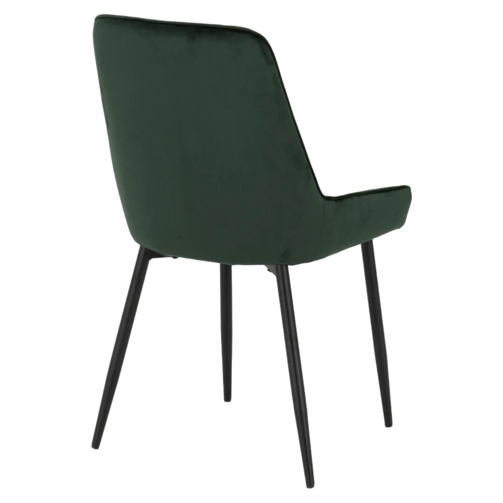 Avery Extending Dining Set with 4 Velvet Chairs - Seconique