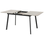 Avery Extending Dining Set with 4 Velvet Chairs - Seconique