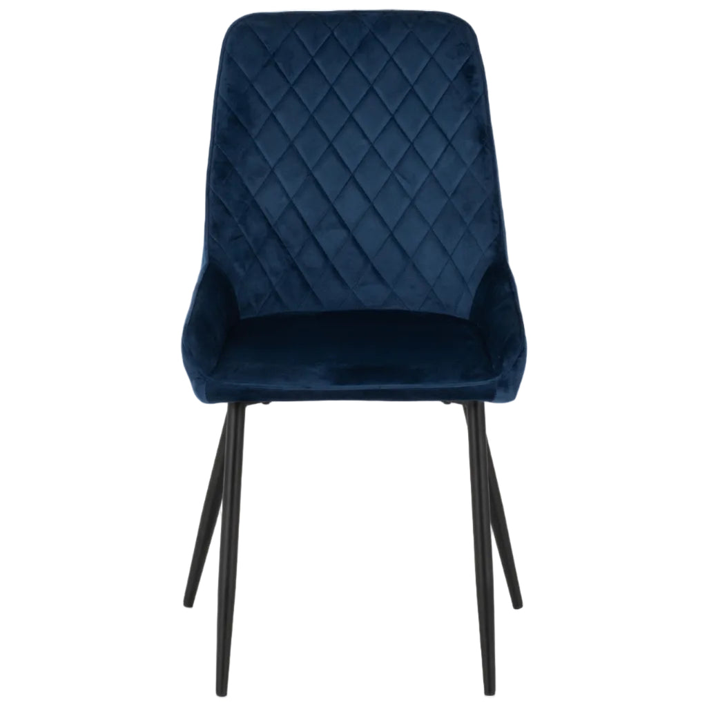 Avery Extending Dining Set with 4 Velvet Chairs - Seconique