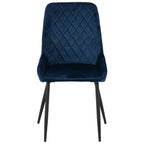 Avery Extending Dining Set with 4 Velvet Chairs - Seconique