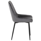 Avery Extending Dining Set with 4 Velvet Chairs - Seconique