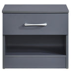Highbury 2 Door Double Wardrobe & 1 Drawer Bedside 2 Piece Bedroom Set