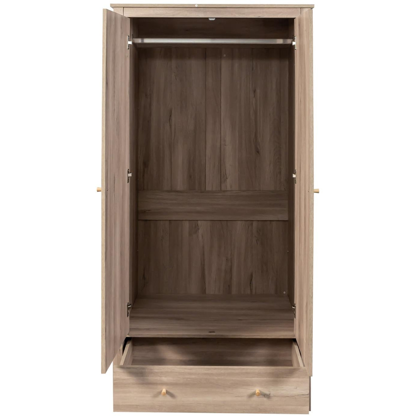 Willow Rattan 2 Door Wardrobe 3 Piece Bedroom Set