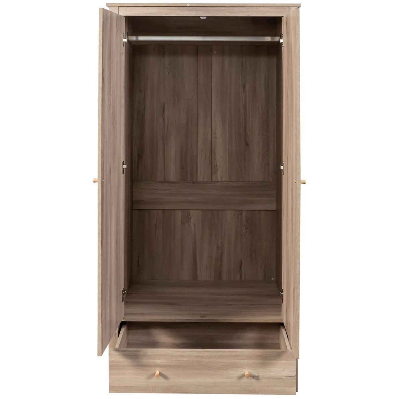 Willow Rattan 2 Door Wardrobe 3 Piece Bedroom Set