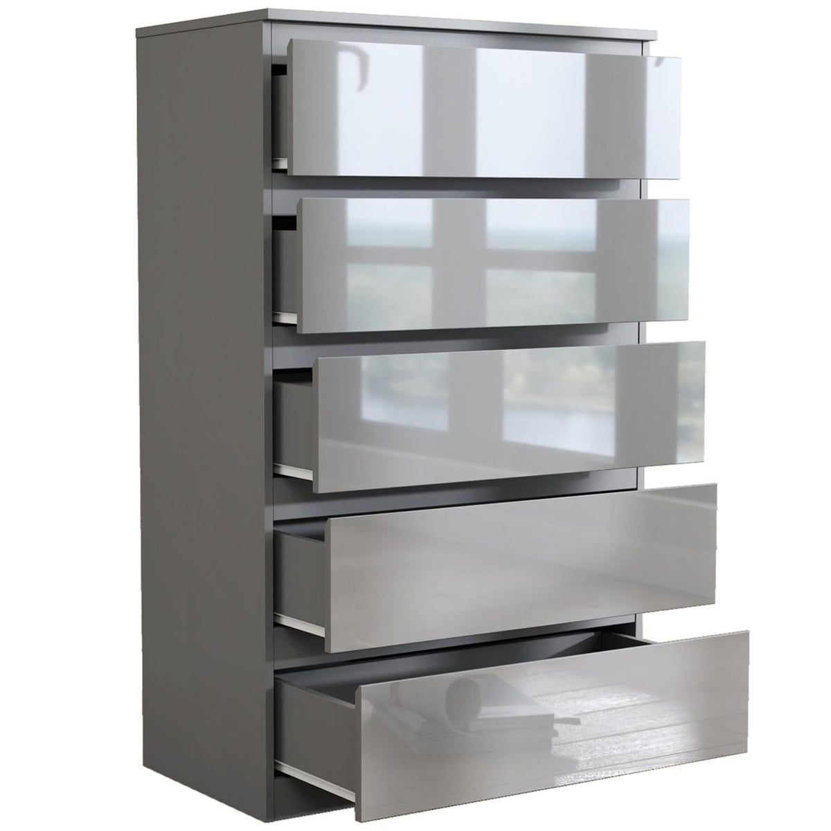 Soho 3 Door Wardrobe, 5 Drawer Chest & Bedside Tables 4 Piece Bedroom Set