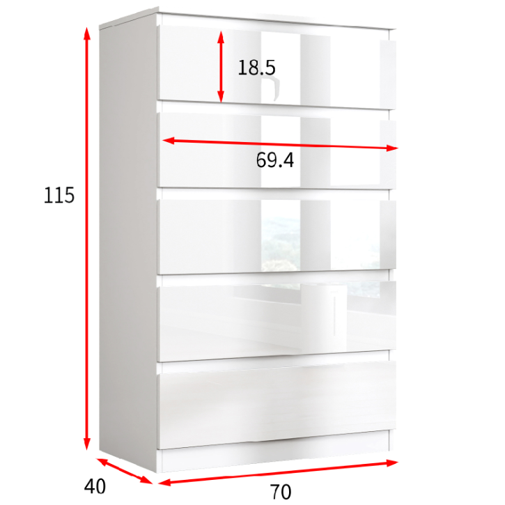 Soho 3 Door Wardrobe, 5 Drawer Chest & Bedside Tables 4 Piece Bedroom Set