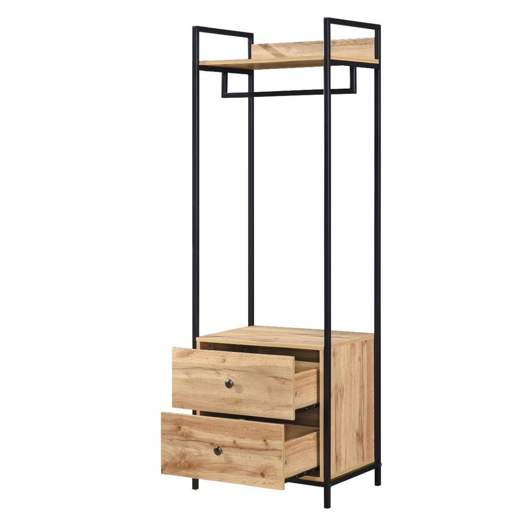 Alva Open Wardrobe Set with 2 Drawers & 4 Shelves