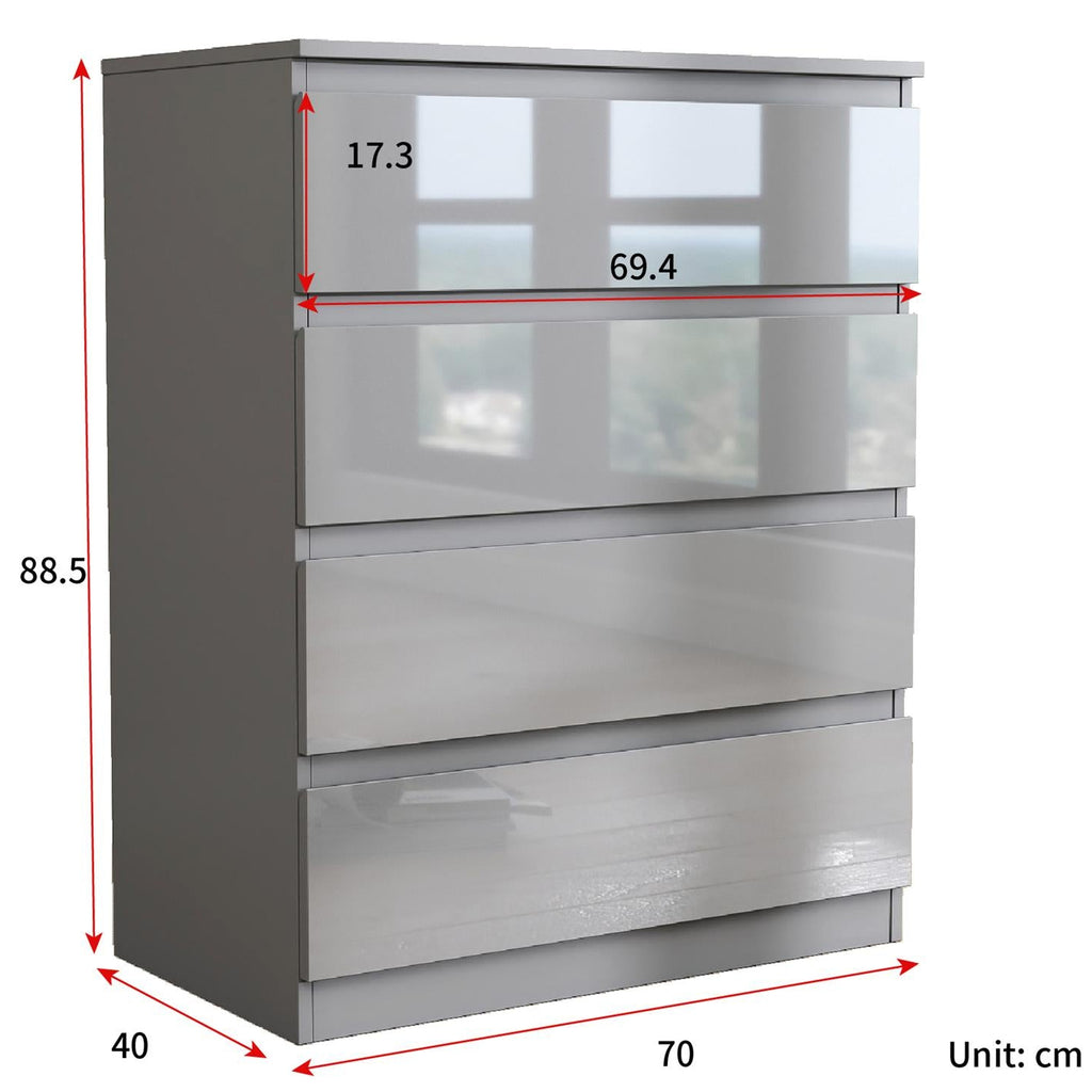 Soho 3 Door Wardrobe, 4 Drawer Chest & Bedside Tables 4 Piece Bedroom Set
