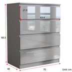 Soho 3 Door Wardrobe, 4 Drawer Chest & Bedside Tables 4 Piece Bedroom Set