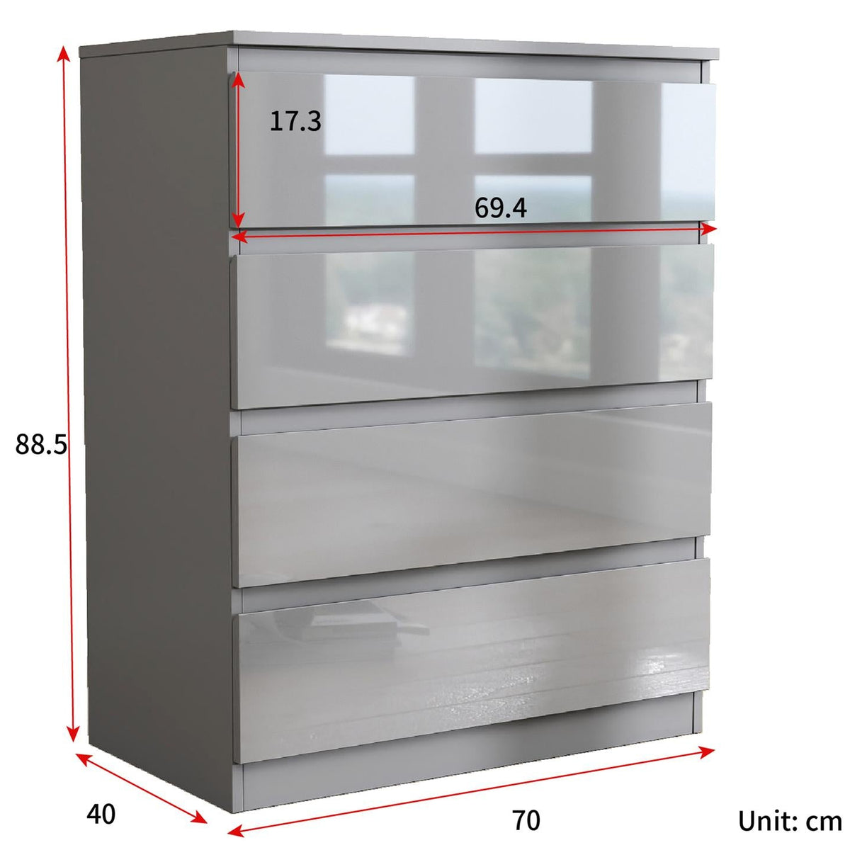 Soho 3 Door Wardrobe, 4 Drawer Chest & Bedside Tables 4 Piece Bedroom Set