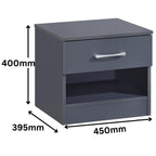 Highbury 3 Drawer Chest of Drawers & 1 Drawer Bedside 2 Piece Bedroom Set