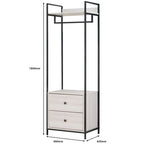 Alva Open Wardrobe with 2 Drawers 3 Piece Bedroom Set