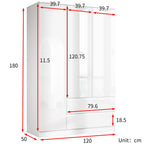 Soho 3 Door Wardrobe, 4 Drawer Chest & Bedside Tables 4 Piece Bedroom Set