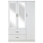 Paddington 3 Door Wardrobe & 3+2 Drawer Chest 4 Piece Bedroom Set