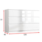 Soho 2 Door Wardrobe, 6 Drawer Chest & Bedside Tables 4 Piece Bedroom Set