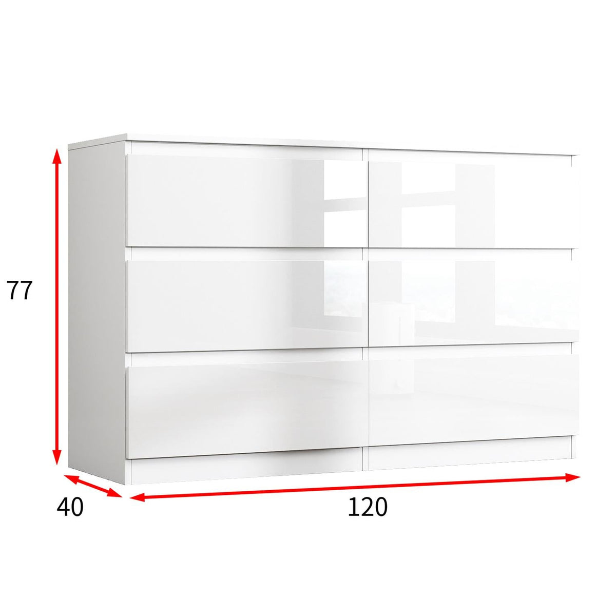 Soho 2 Door Wardrobe, 6 Drawer Chest & Bedside Tables 4 Piece Bedroom Set