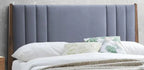 Cheslyn Fabric Headboard Bed Frame - Time Living