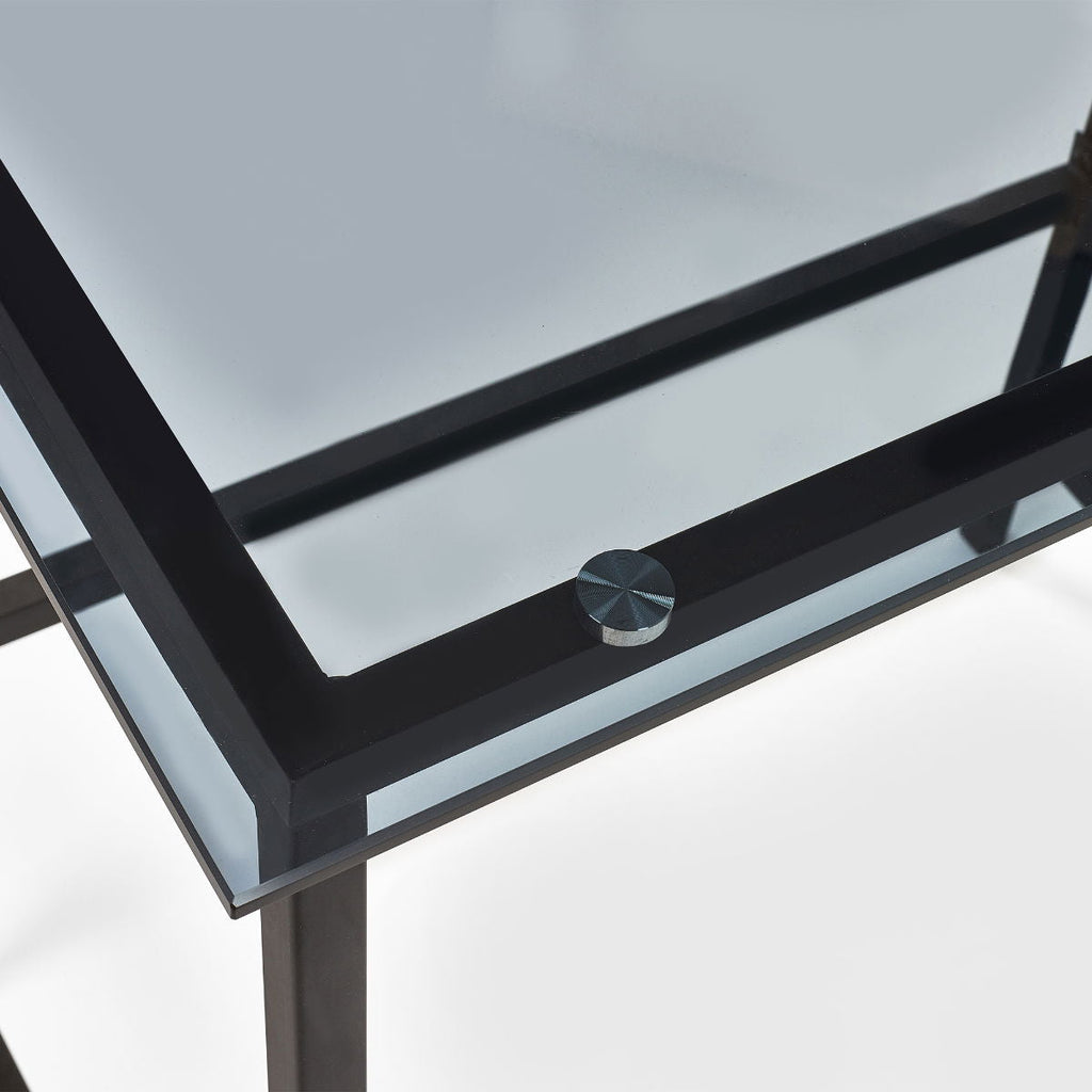 Chicago Smoked Glass Desk - Julian Bowen
