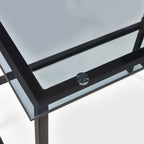 Chicago Smoked Glass Desk - Julian Bowen