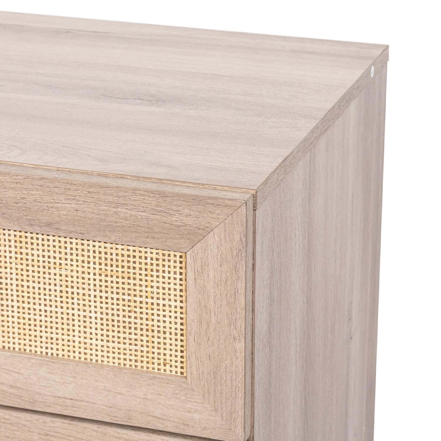 Willow Rattan 2 Door Wardrobe 3 Piece Bedroom Set