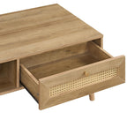 Manila Rattan Effect Coffee Table with Storage Drawer