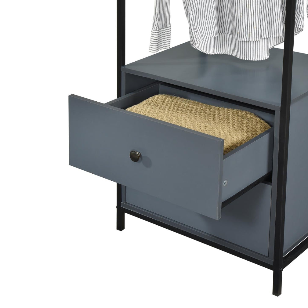 Alva Open Wardrobe Set with 2 Drawers & 4 Shelves