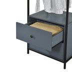 Alva Open Wardrobe Set with 2 Drawers & 4 Shelves