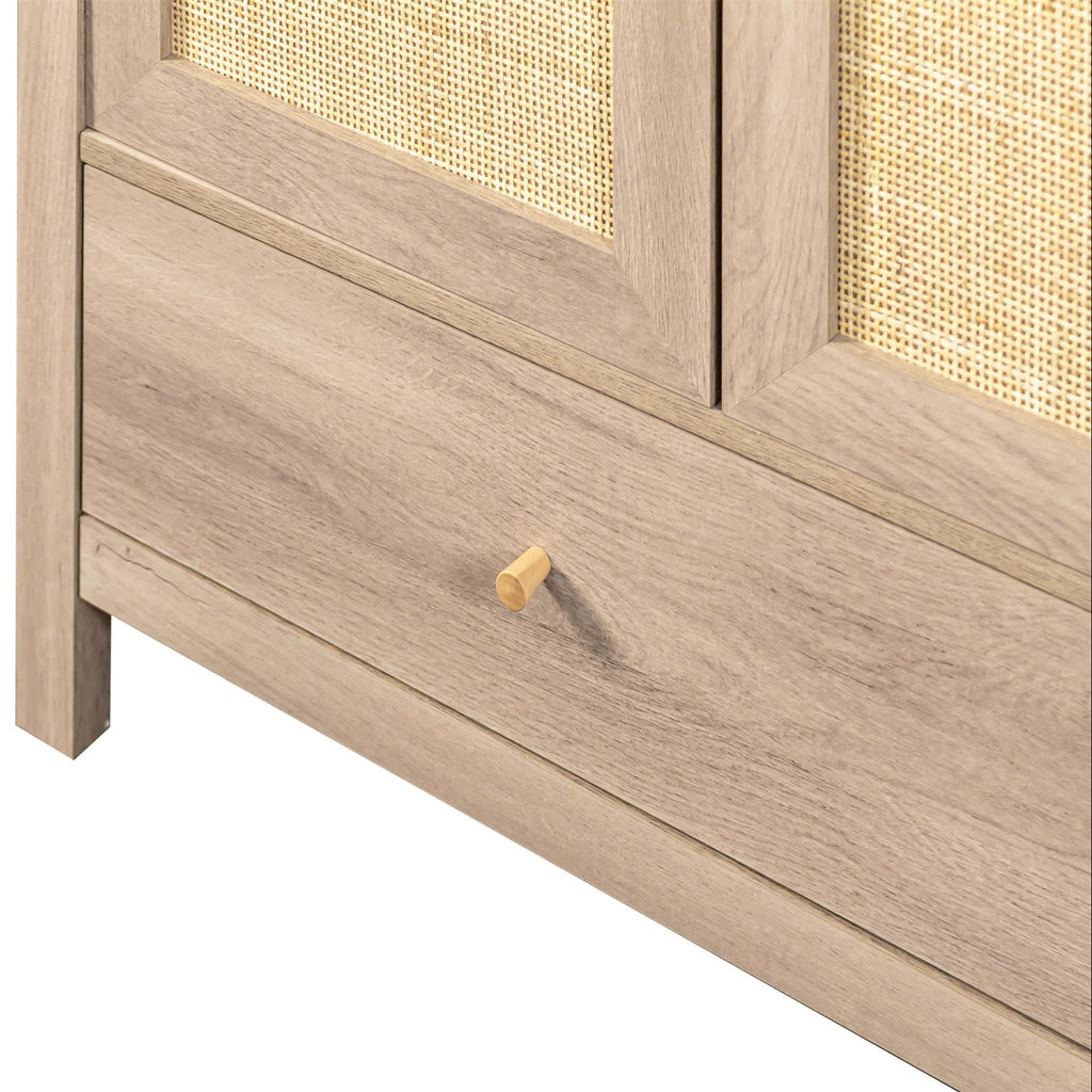 Willow Rattan 3 Door Wardrobe 3 Piece Bedroom Set