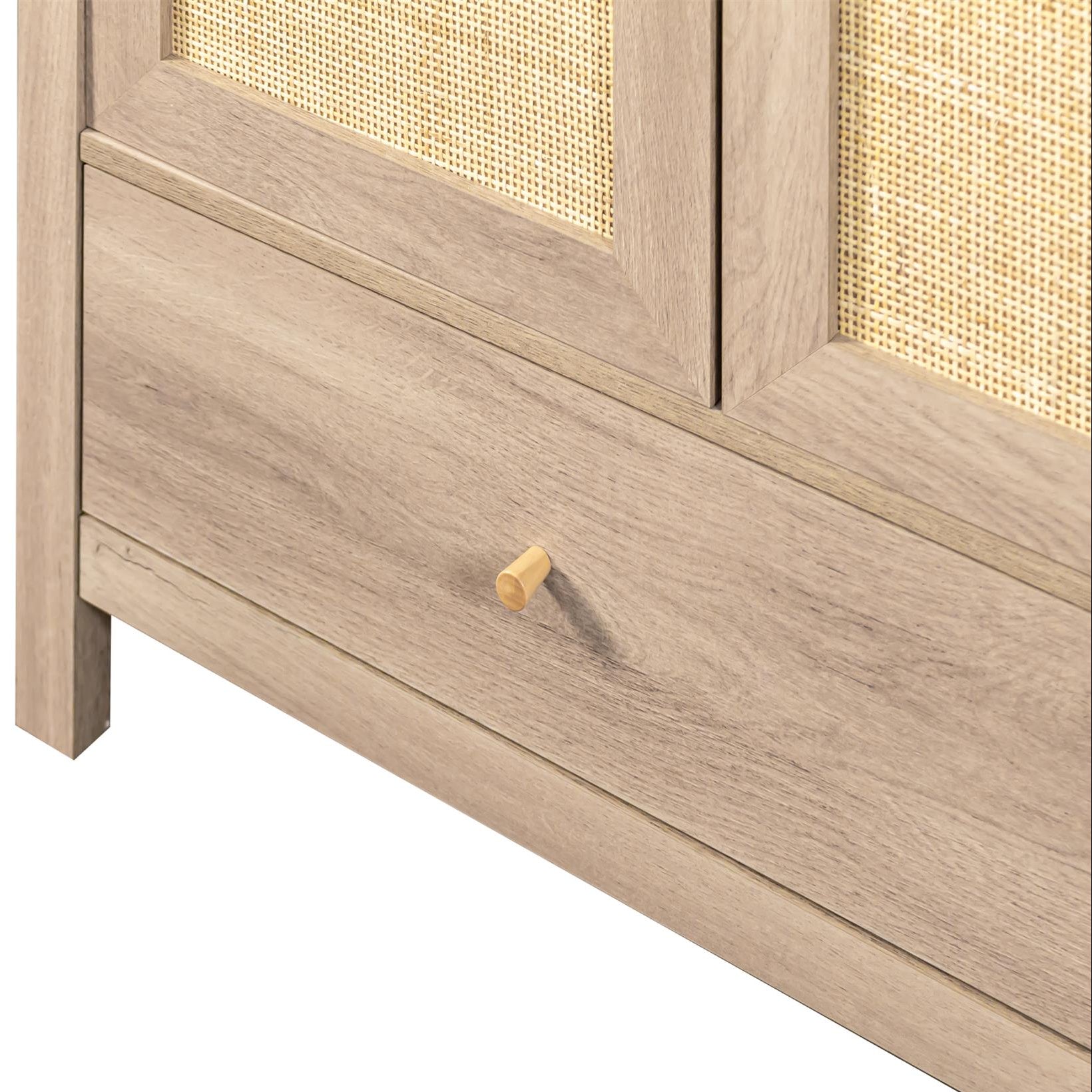 Willow Rattan 3 Door Wardrobe 3 Piece Bedroom Set