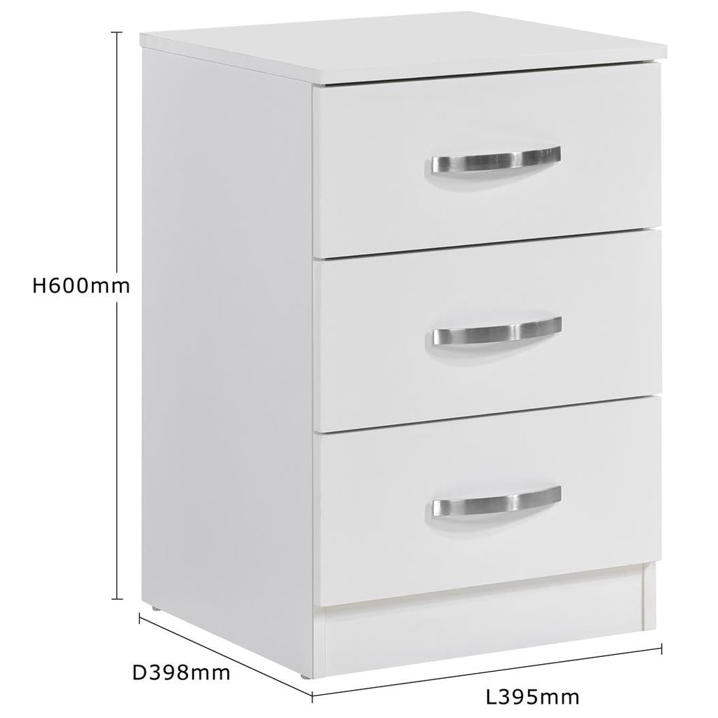 Paddington 4 Door Wardrobe & 3+2 Drawer Chest 3 Piece Bedroom Set